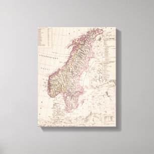 Schweden und Norwegen 3 Leinwanddruck