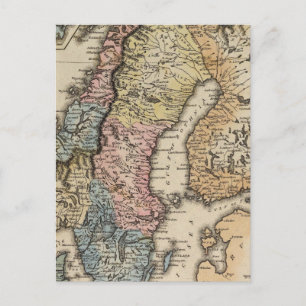 Schweden und Norwegen 3 Postkarte