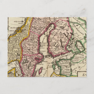 Schweden und Norwegen 6 Postkarte