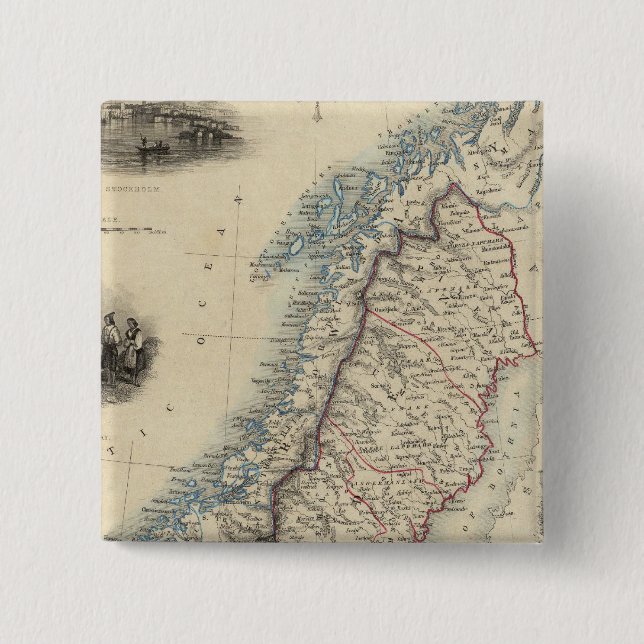 Schweden und Norwegen 8 Button (Vorderseite)