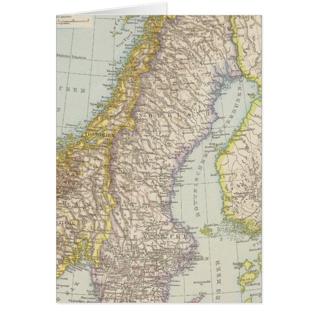 Schweden und Norwegen Karte Norwegen (Vorne)
