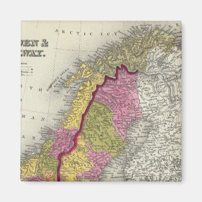 Schweden und Norwegen Magnet (Vorne)