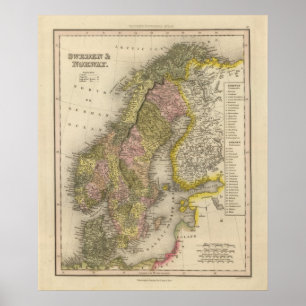 Schweden und Norwegen Poster