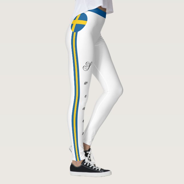 Schweden und Schweden Flag Mode, Reise-/Sportfans Leggings (Rechts)