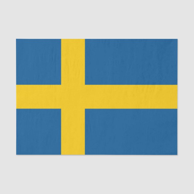 Schweden und Schweden Flag Tissue Paper/Modededeko Seidenpapier (Vorderseite)