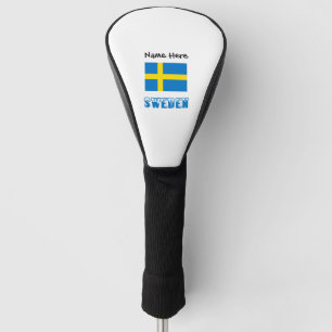 Schweden und Schwedische Flagge mit Ihrem Namen Golf Headcover