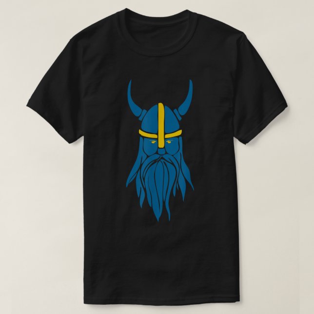 Schweden Viking Helm mit Hörnern Skandinavi T-Shirt (Design vorne)