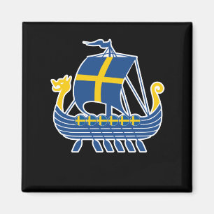 Schweden Viking Ship Gift Valhalla Swedish Viking Magnet