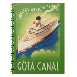 Schweden Vintage Reisebuch Notizblock