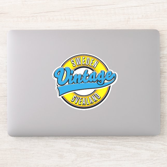 Schweden - Vintages Logo Aufkleber (Computer)