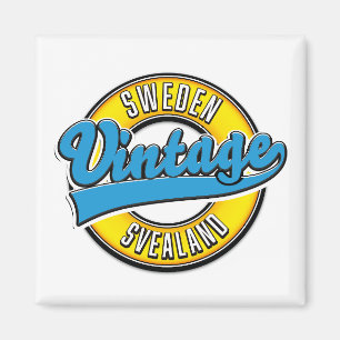 Schweden - Vintages Logo Magnet