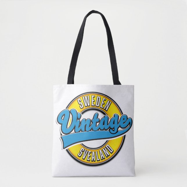 Schweden - Vintages Logo Tasche (Vorderseite)