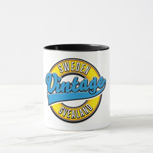 Schweden - Vintages Logo Tasse (Zentrum)