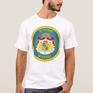 Schweden Wappen Kreisform T-Shirt