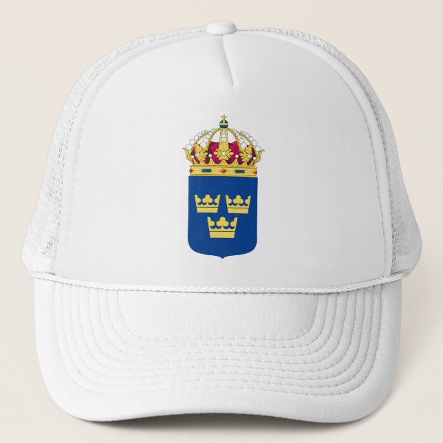 Schweden-Wappen Truckerkappe (Vorderseite)