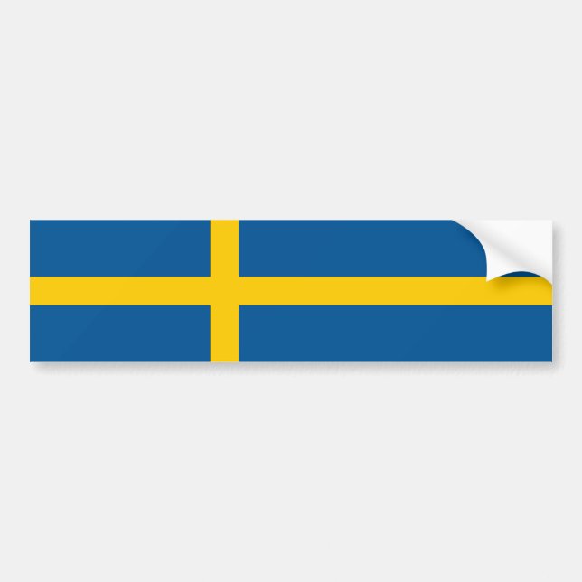 Schwedenflagge Autoaufkleber (Vorne)