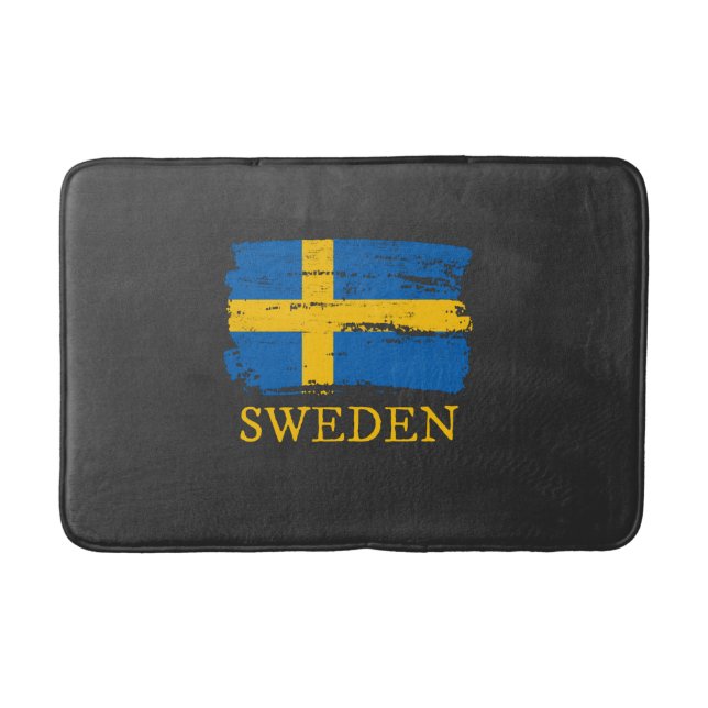 Schwedenflagge Badematte (Vorderseite)