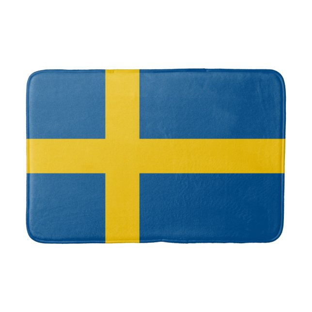 Schwedenflagge Badematte (Vorderseite)