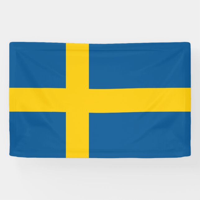 Schwedenflagge Banner (Horizontal)