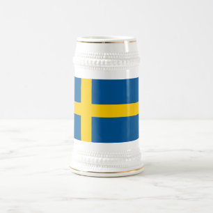 Schwedenflagge Bierglas