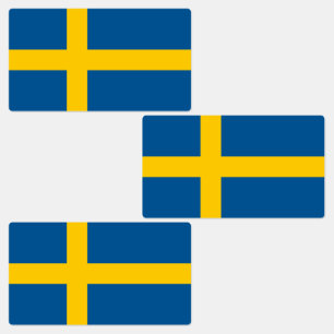 Schwedenflagge Etiketten