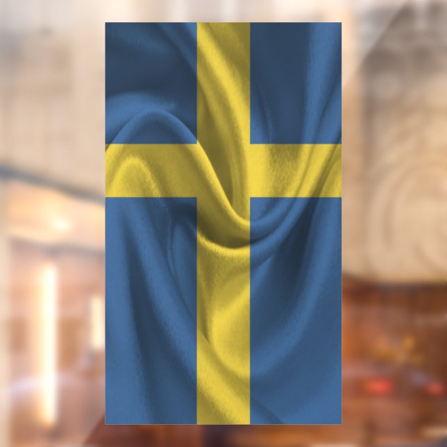Schwedenflagge Fensteraufkleber (Blatt 2)