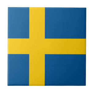Schwedenflagge Fliese