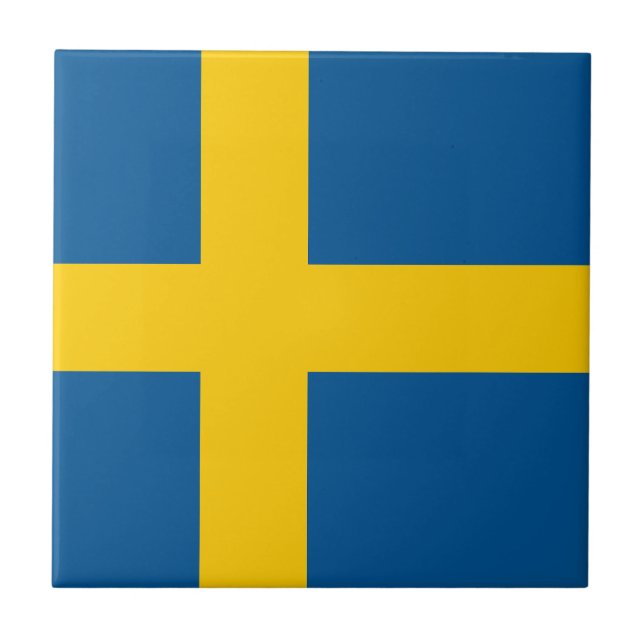 Schwedenflagge Fliese (Vorderseite)