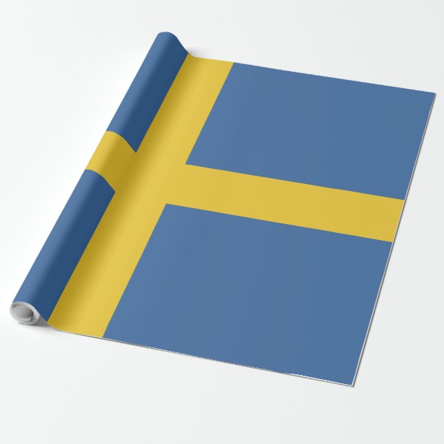 Schwedenflagge Geschenkpapier (Ungerollt)