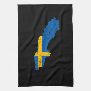 Schwedenflagge Geschirrtuch