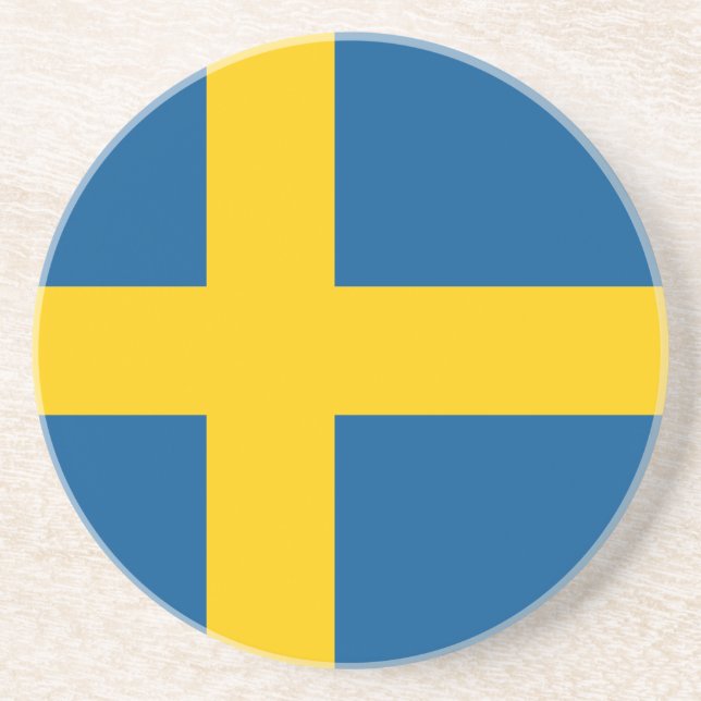 Schwedenflagge Getränkeuntersetzer (Vorne)