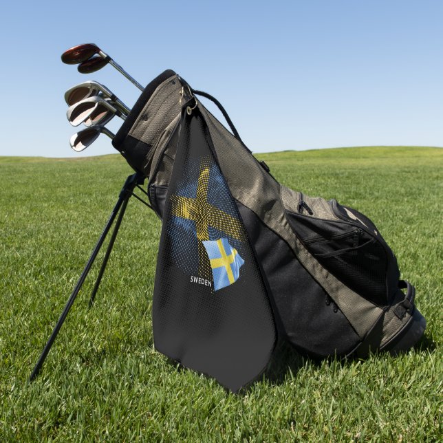Schwedenflagge Golfhandtuch (Gras)