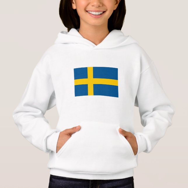 Schwedenflagge Hoodie (Vorderseite)