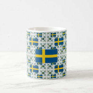 Schwedenflagge in mehreren Ebenen Kaffeetasse