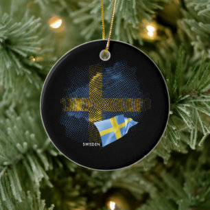 Schwedenflagge Keramik Ornament