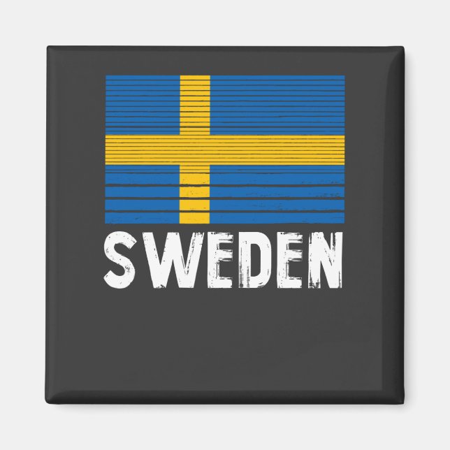Schwedenflagge Magnet (Vorne)