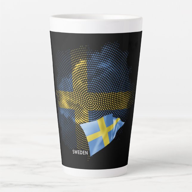 Schwedenflagge Milchtasse (Vorderseite)