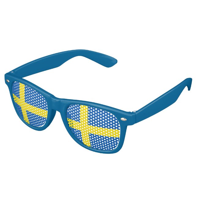 Schwedenflagge Partybrille (Schrägansicht)