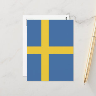 Schwedenflagge Postkarte
