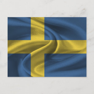 Schwedenflagge Postkarte