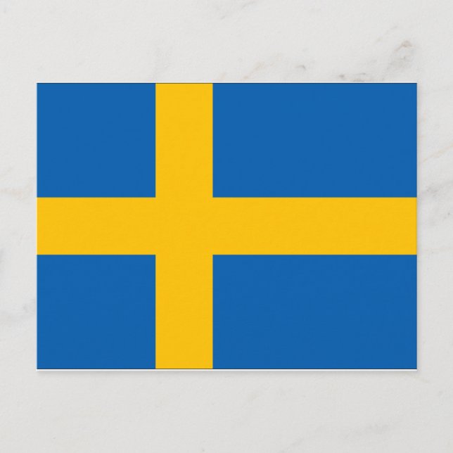 Schwedenflagge Postkarte (Vorderseite)