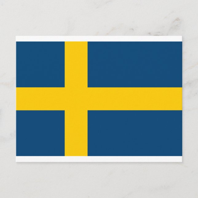 Schwedenflagge Postkarte (Vorderseite)