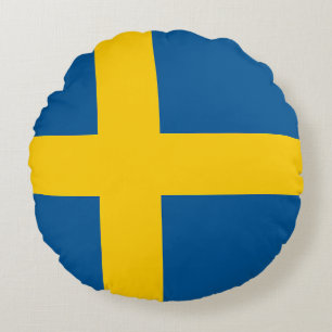Schwedenflagge Rundes Kissen