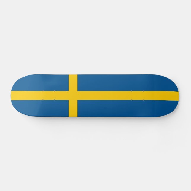 Schwedenflagge Skateboard (Horizontal)
