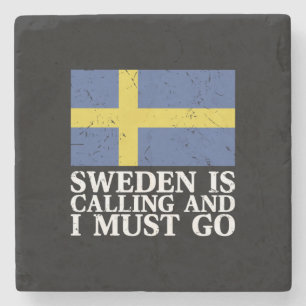 Schwedenflagge Steinuntersetzer