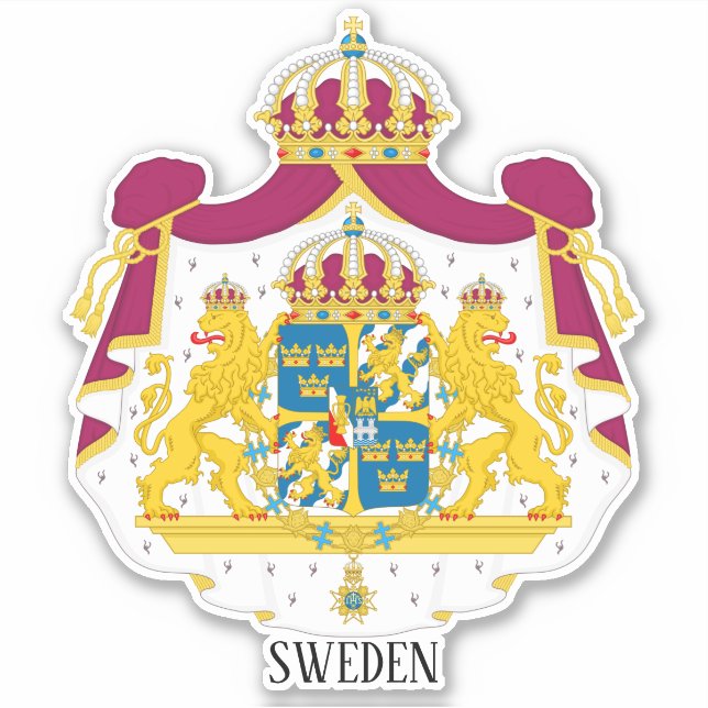 Schwedenmedaille für Rüstungsgüter Aufkleber (Vorderseite)