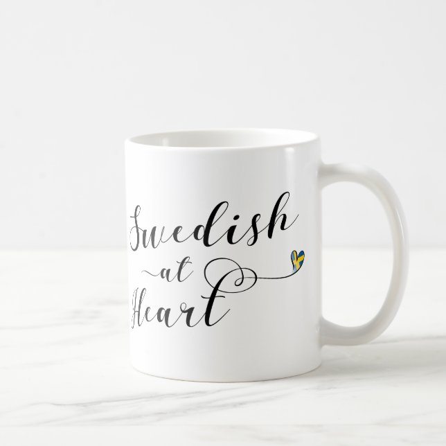 Schwedisch at Heart Tasse, Schweden Kaffeetasse (Rechts)