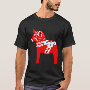 Schwedisch Dala Horse Dalarna Schweden Traditionel T-Shirt