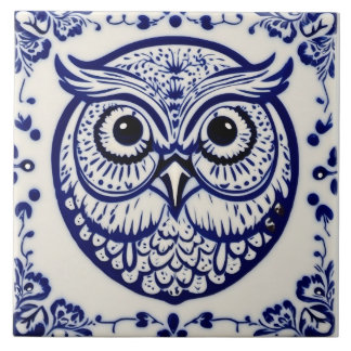 Schwedisch Dala uu Blau und Weiß Nouveau Fliese