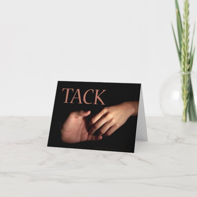 Schwedisch Dankeschön Karte (Vorderseite)